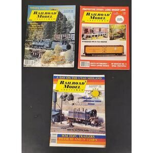 Vintage Lot of 3 Railroad Model Craftsman Magazines – June, July, August 1987